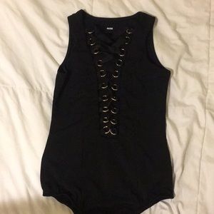 Ringlet lace up bodysuit